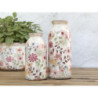 Keramická dekorační váza s květy Floral Auray - Ø 7*15cm