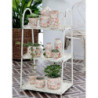 Keramický dekorační obal na květináč s květy Floral Auray S - Ø 9*8,5cm