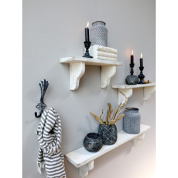 Granitový antik nástěnný trojitý háček s ornamentem - 8*4*18cm