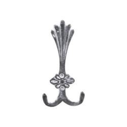 Granitový antik nástěnný trojitý háček s ornamentem - 8*4*18cm