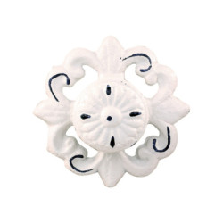 Béžová antik litinová knopka - Ø7,5*4cm
