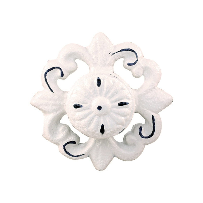 Béžová antik litinová knopka - Ø7,5*4cm