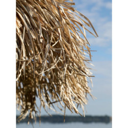 Bambusový slunečník se střechou z listů Parasol Bamboo Lyon - ∅ 160*240 cm