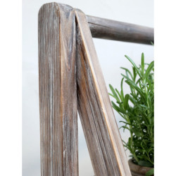 Hnědý antik dřevěný regál s košíky Cart No 5 - 42*70*170cm