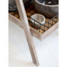 Hnědý antik dřevěný regál s košíky Cart No 5 - 42*70*170cm
