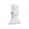 Bílý antik nástěnný litinový klip s ornamentem - 6*10cm