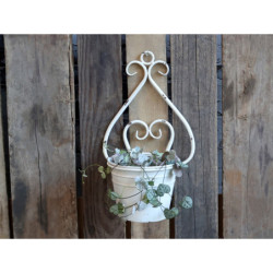 Bílý nástěnný obal na květináč Planter white - 20*17*34cm