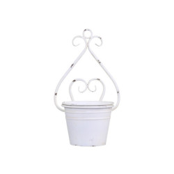 Bílý nástěnný obal na květináč Planter white - 20*17*34cm