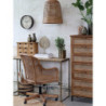 Antik dřevěná židle s výpletem a opěrkami na kolečkách Old French chair - 62*62*92 cm
