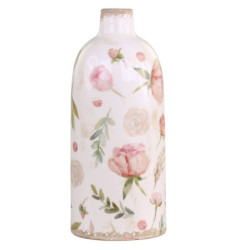 Keramická dekorační váza s květy Floral Étel - Ø 11*26cm