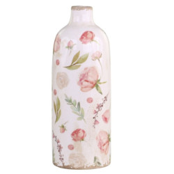 Keramická dekorační váza s květy Floral Étel - Ø 11*31cm