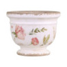 Keramický obal na květináč s růžovými květy Floral Étel - Ø 14*14cm
