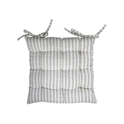 Taupe pruhovaný podsedák s výplní Nimes Seat - 40*40 cm