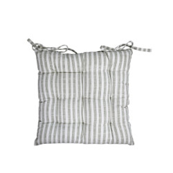 Zeleně pruhovaný podsedák s výplní Nimes Seat - 40*40 cm