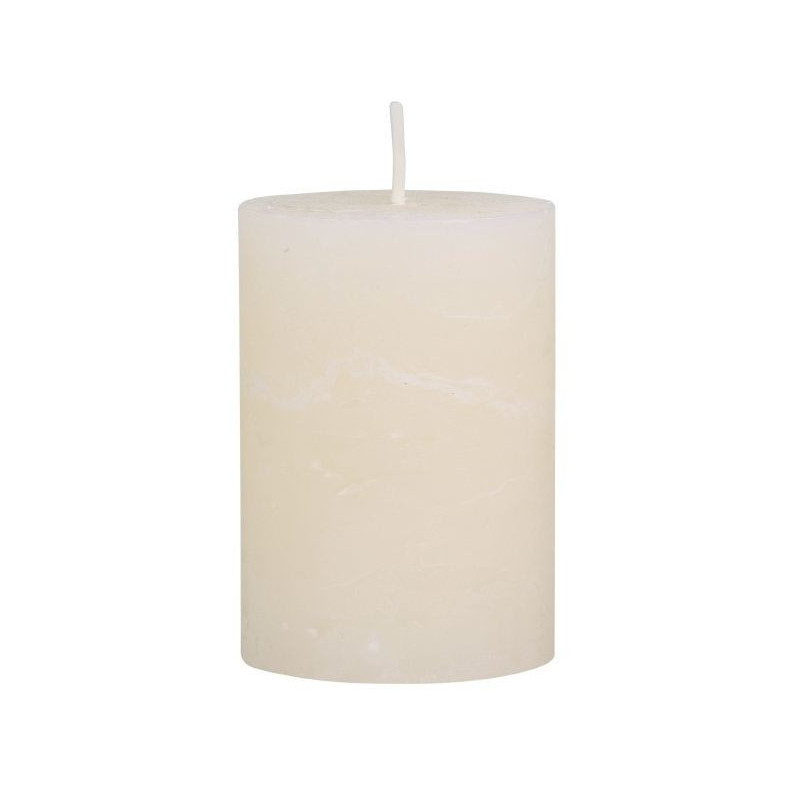 Krémová široká svíčka Macon Rustic - Ø 7*10cm / 40h