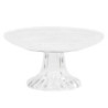 Skleněný podnos na noze se zdobením Glass Pattern - Ø 15*7,5 cm