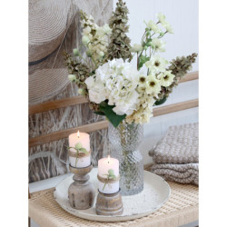 Dekorace umělá bílá květina Hortenzie Hydrangea white - 85 cm
