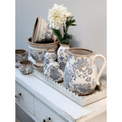 Dekorace umělá krémová květina Jiřina Dahlia cream - 48 cm