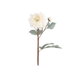 Dekorace umělá krémová květina Jiřina Dahlia cream - 48 cm
