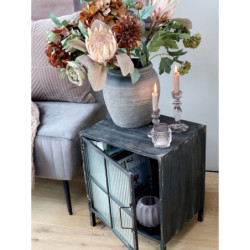 Dekorace umělá zelená květina Růže Rose dusty green - 75 cm
