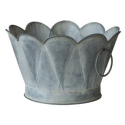 Dekorační plechový antik květináč Arches - Ø 25*15cm