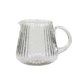 Skleněný transparentní džbánek s vroubky Jug Groove - 14*12cm