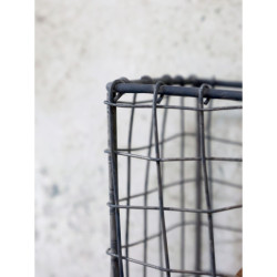 Zinkový antik drátěný košík Fil de fer Basket L - 29*13*22cm