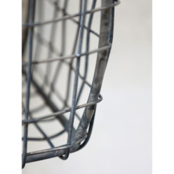 Zinkový antik drátěný košík Fil de fer Basket L - 29*13*22cm