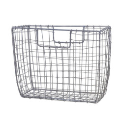 Zinkový antik drátěný košík Fil de fer Basket L - 29*13*22cm