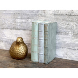 Opálová antik dekorace knihy Old French Books - 12*7*17cm