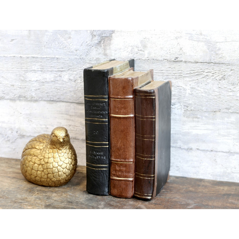 Hnědá antik dekorace knihy Old French Books - 14*12*20cm