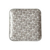 Mocca porcelánový hranatý talíř s ornamenty Arés Mocca - 20*20*2cm