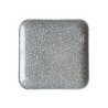 Šedý porcelánový hranatý talíř s ornamenty Arés Grey - 20*20*2cm