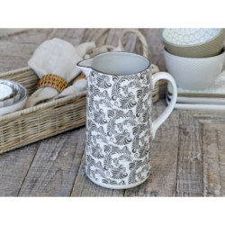 Mocca porcelánový džbán s ornamenty Arés Mocca - 15*9*20cm / 1100ml