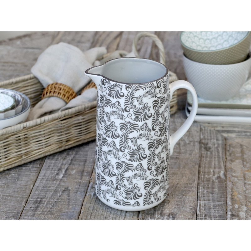 Mocca porcelánový džbán s ornamenty Arés Mocca - 15*9*20cm / 1100ml