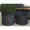 2ks kulatý plechový zinkový antik obal na květináč Planters - Ø 45*35cm