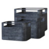 3ks plechový zinkový antik obal na květináč Planters - 40*30*30/ 32*22*21cm