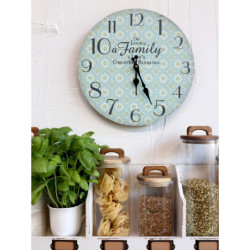 Opálové nástěnné hodiny The Love of a Family – 34*3cm/ 1*AA