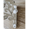 Krémová litinová konzole s lístky - 14*2*12cm