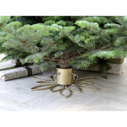 Bronzový antik kovový stojan na vánoční stromek Christmas Tree - Ø 50*11 cm