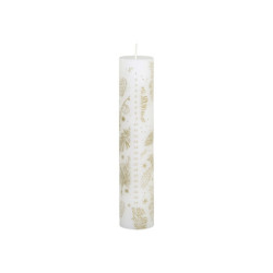 Bílo-zlatá adventní svíčka s čísly 1-24 Advent Candle - Ø 5*25cm / 60h