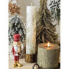 Bílo-zlatá adventní svíčka s čísly 1-24 Advent Candle - Ø 5*25cm / 60h