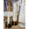 Bílo-zlatá adventní svíčka s čísly 1- 4 Advent Candle - Ø 5*20cm / 48h