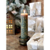 Zeleno - zlatá adventní svíčka s čísly 1- 4 Advent Candle - Ø 5*20cm / 48h