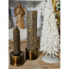 Zeleno - zlatá adventní svíčka s čísly 1- 4 Advent Candle - Ø 5*20cm / 48h