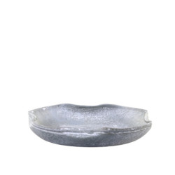 Zinkový antik plechový podnos s ohnutým okrajem Wavy S - Ø 15,5*2,5 cm