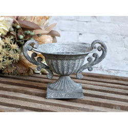 Dekorační plechová miska na noze Walter -  21*16*12cm