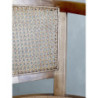 Antik dřevěná židle s výpletem a opěrkami na kolečkách Old French chair - 62*62*92 cm