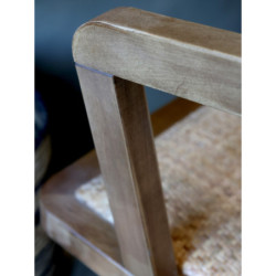 Antik dřevěná židle s výpletem a opěrkami na kolečkách Old French chair - 62*62*92 cm