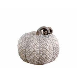 Hnědá latté dekorace dýně Pumpkin antique S - Ø 8*7 cm